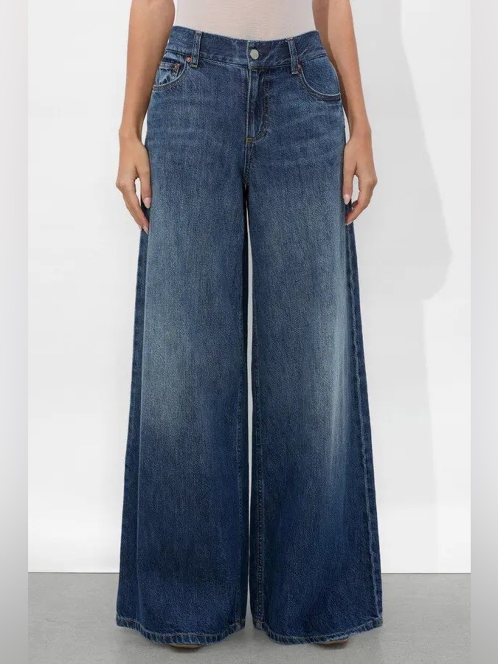 alice + olivia BRANSON SUPER BAGGY MID RISE